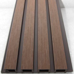 Панель фасадна 3D рейка ДПК Teak Half Black
