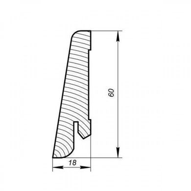 Плинтус Kluchuk Евро KLE60-09 Дуб Мокка (60мм)