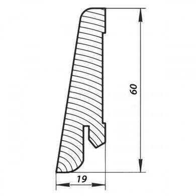 Плинтус Kluchuk Рустик KLR60-10 Дуб Термо (60мм)