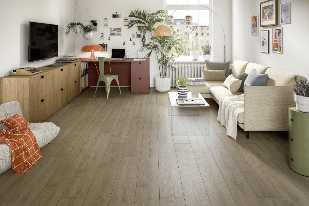 Ламінат Egger Classic 4V Aqua 2191 Дуб Турін Коричневий