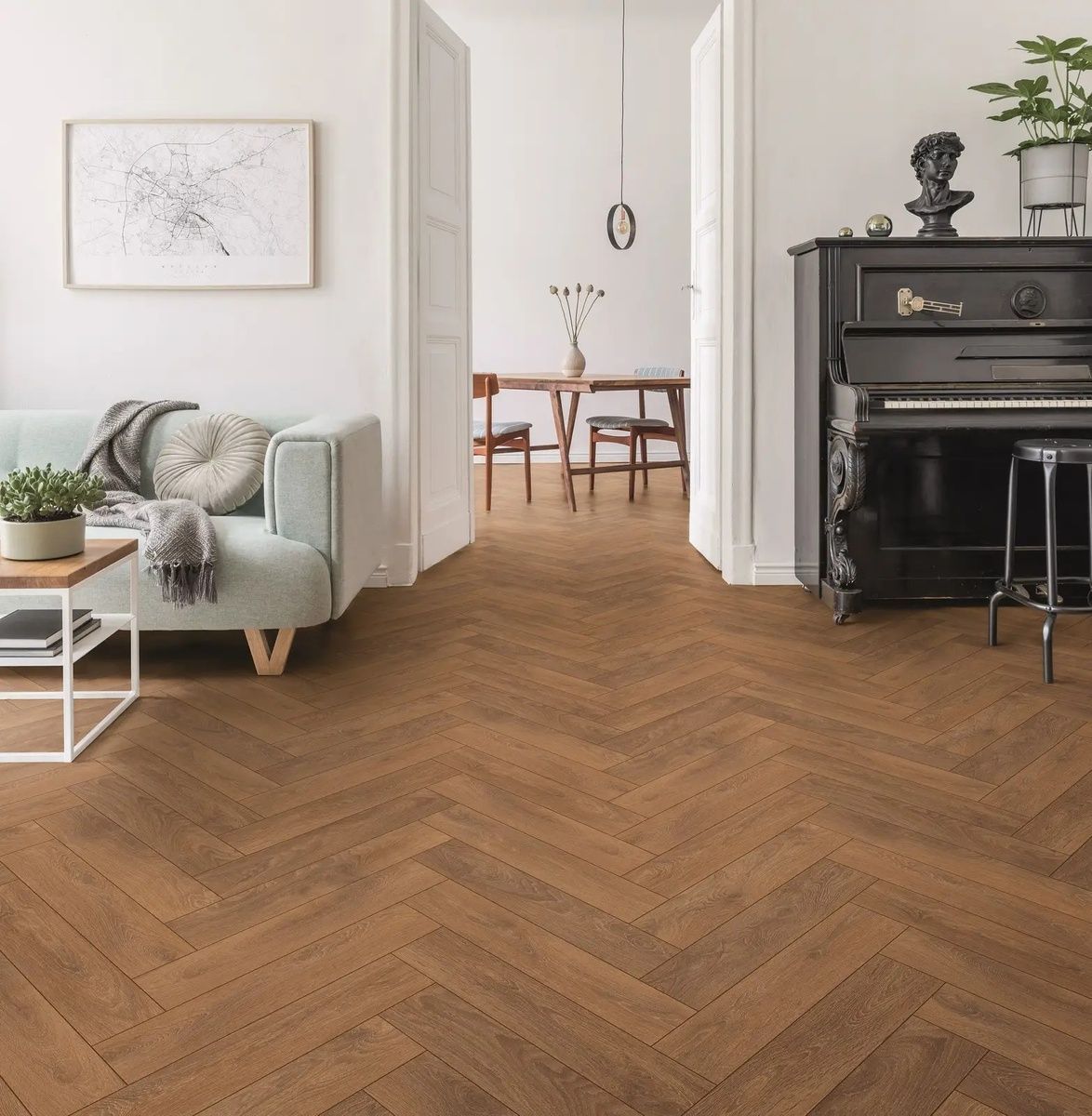Ламінат Krono Original Herringbone 8573 Дуб Харлех