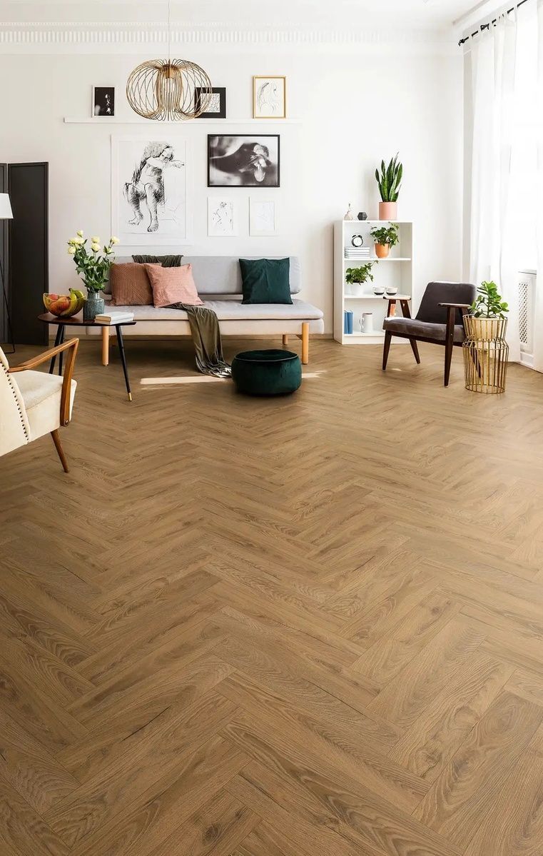Ламінат Krono Original Herringbone K476 Дуб Інка Карпентер