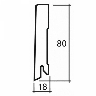 Плинтус Kluchuk Модерн KLM80-09 Дуб Мокка (80мм)